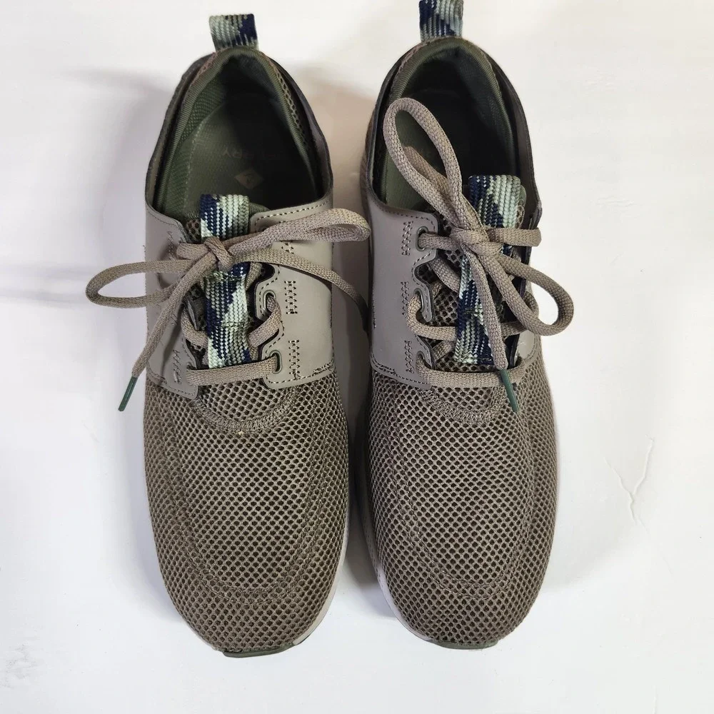 Mens Sperry  7 Seas  Sport  Cupsoles‎ Fishing Tan And Green Water Shoes Summer